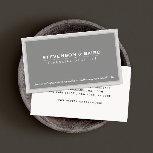 Customizable Financial Services Business Card
