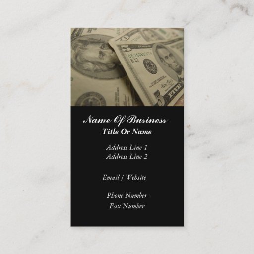 Customizable Financial Services Business Card