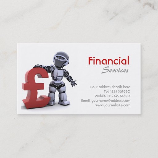 Customizable Financial Services Business Card