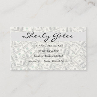 financial services editable card