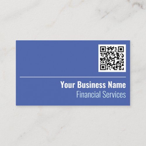 Financial Services QR Code Business Card