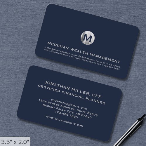 Financial Services Wealth Management Business Card