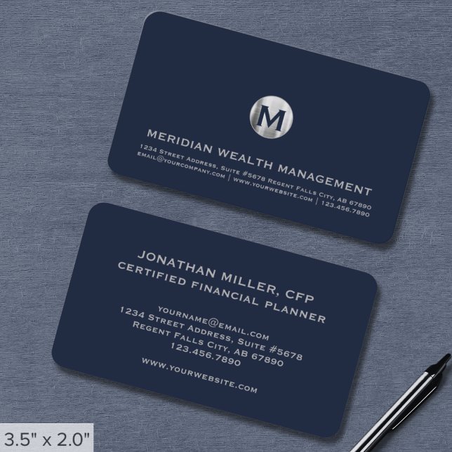 Financial Services Wealth Management Business Card (Creator Uploaded)
