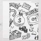 Financial Symbol Doodle Set (Front/Back)