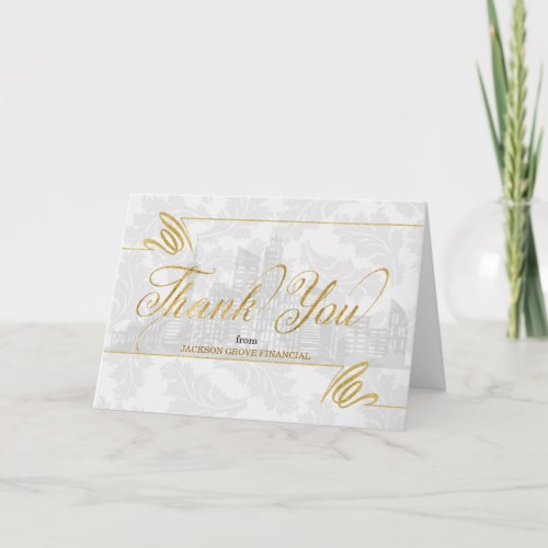 Financial Themed Business Thank You Holiday Card