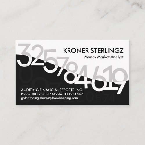Financial Wave Numbers Trading Business Card