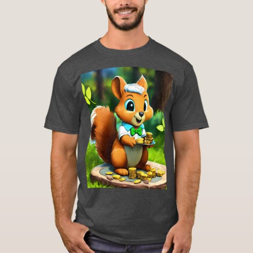 Financially Fabulous Cute Squirrel Investor T_Shirt