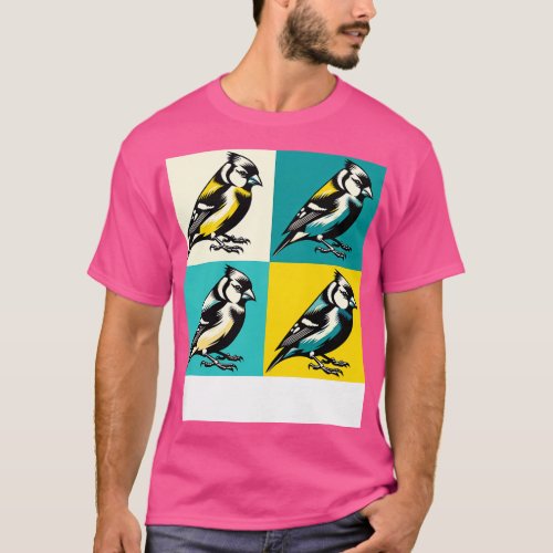 Finch Art Cool Birds T_Shirt