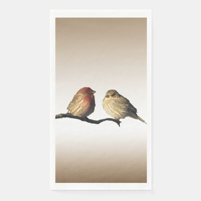 Finch Birds Paper Guest Towel