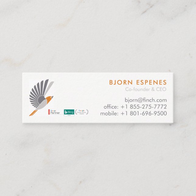 Finch business card minis (Front)