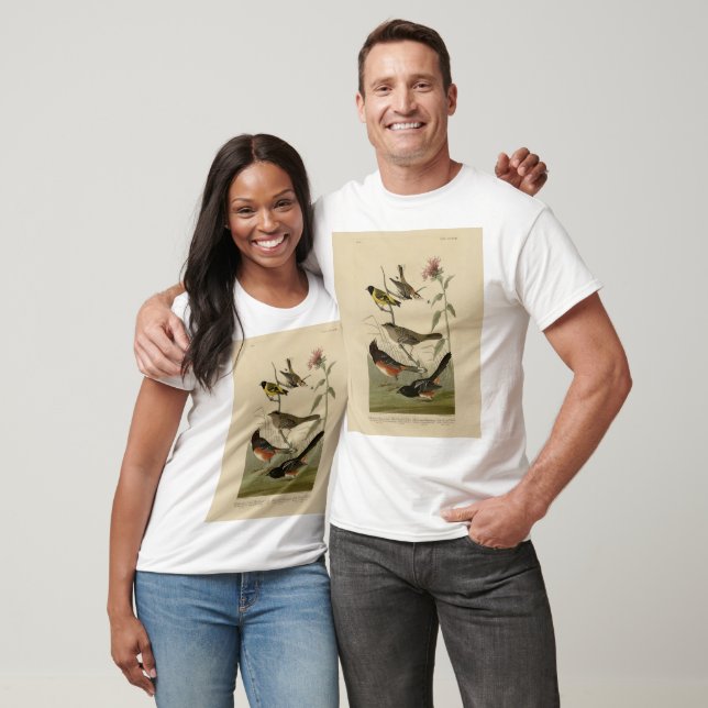 Finch, Towhee, Sparrow, Audubon's Birds of America T-Shirt (Unisex)