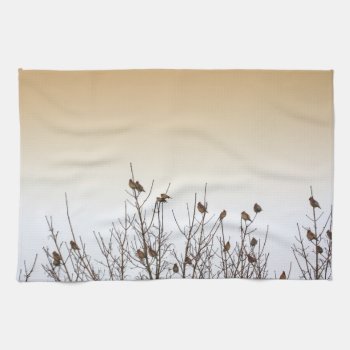 Finches Kitchen Towel by GetArtFACTORY at Zazzle