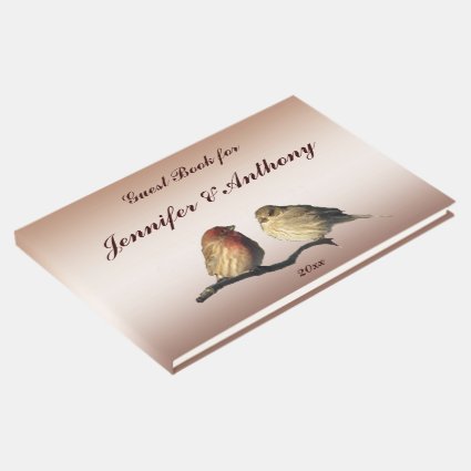 Finches Wedding Guest Book