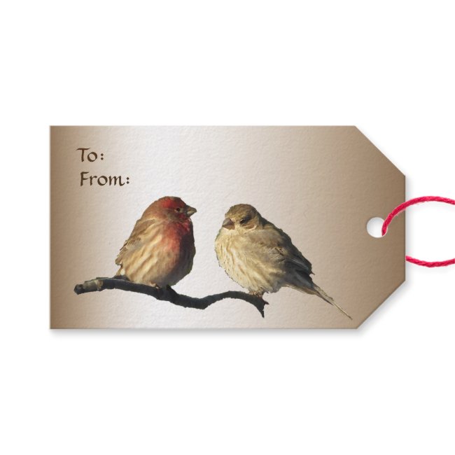 Finches Wedding Pack of Gift Tags