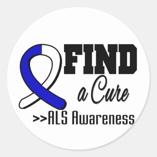Find a Cure ALS Awareness Classic Round Sticker