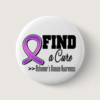 Find a Cure Alzheimers Disease Awareness Button