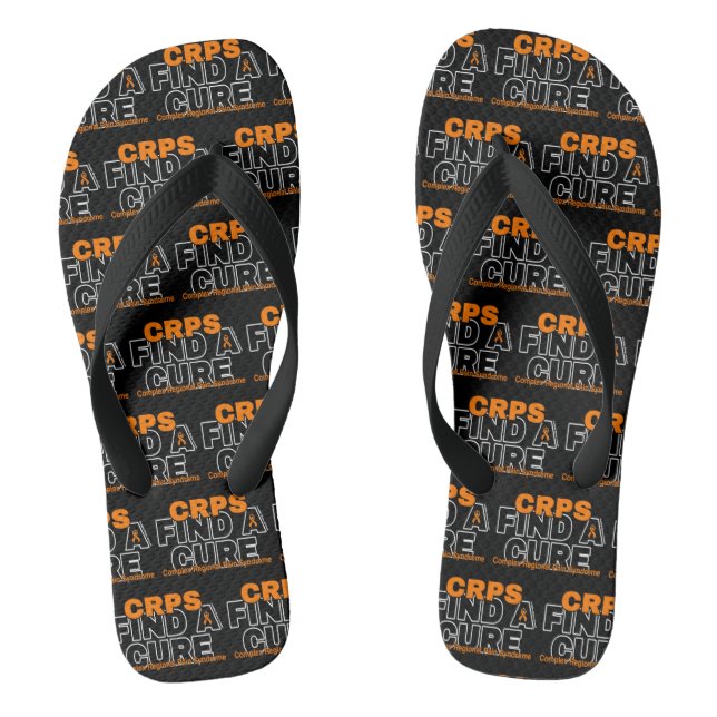 FIND A CURE/BOLD...CRPS FLIP FLOPS (Footbed)