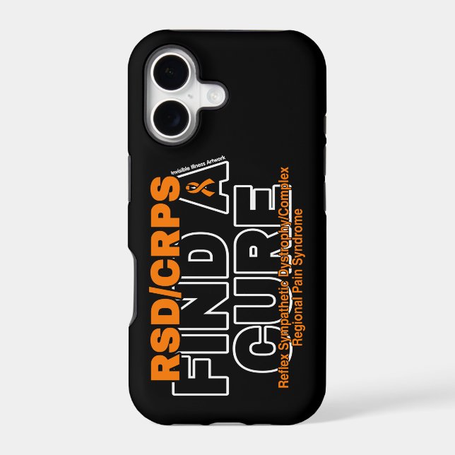 FIND A CURE/BOLD...RSD/CRPS IPHONE CASE (Back)