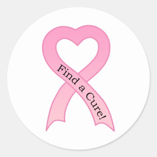 Find a Cure Breast Cancer Ribbon Sticker