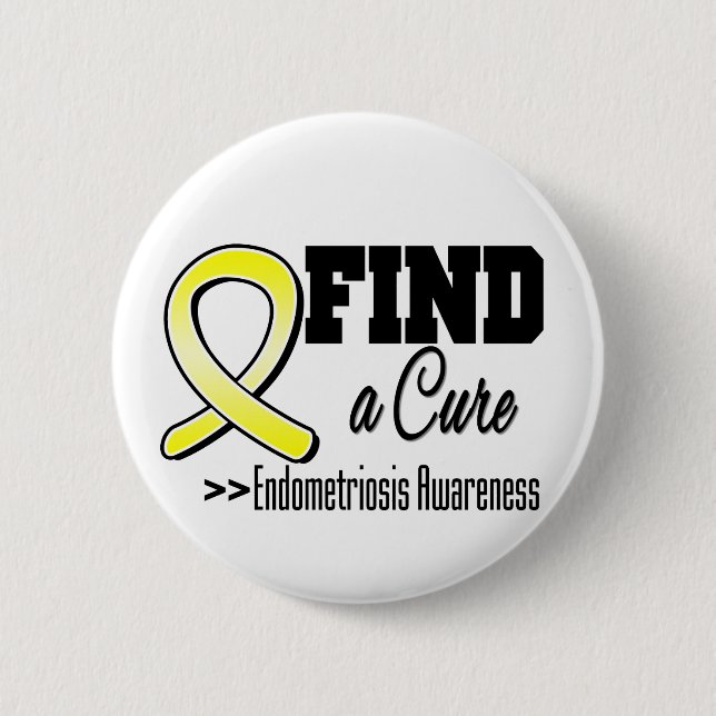 Find a Cure Endometriosis Awareness Button (Front)