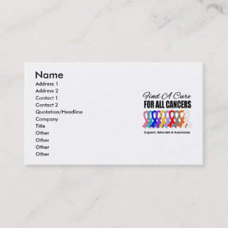 Find A Cure For All Cancers v2 Business Card