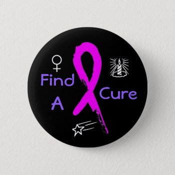 Find A Cure For Breast Cancer Pinback Button by ebhaynes at Zazzle
