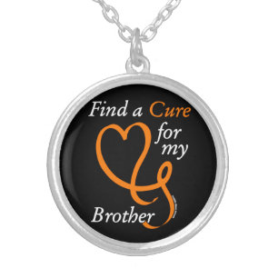Find a Cure/Heart/Brother...RSD/CRPS Silver Plated Necklace