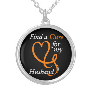 Find a Cure/Heart/Husband...RSD/CRPS Silver Plated Necklace