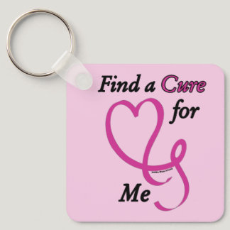 Find a Cure/Heart/Me...Breast Cancer Keychain