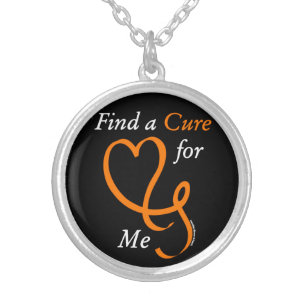 Find a Cure/Heart/Me...RSD/CRPS Silver Plated Necklace