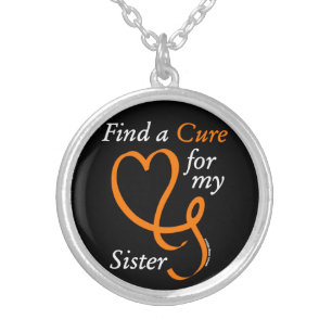 Find a Cure/Heart/Sister...RSD/CRPS Silver Plated Necklace