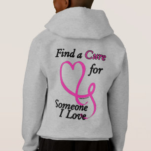 Find a Cure/Heart/Someone I Love...Breast Cancer Hoodie