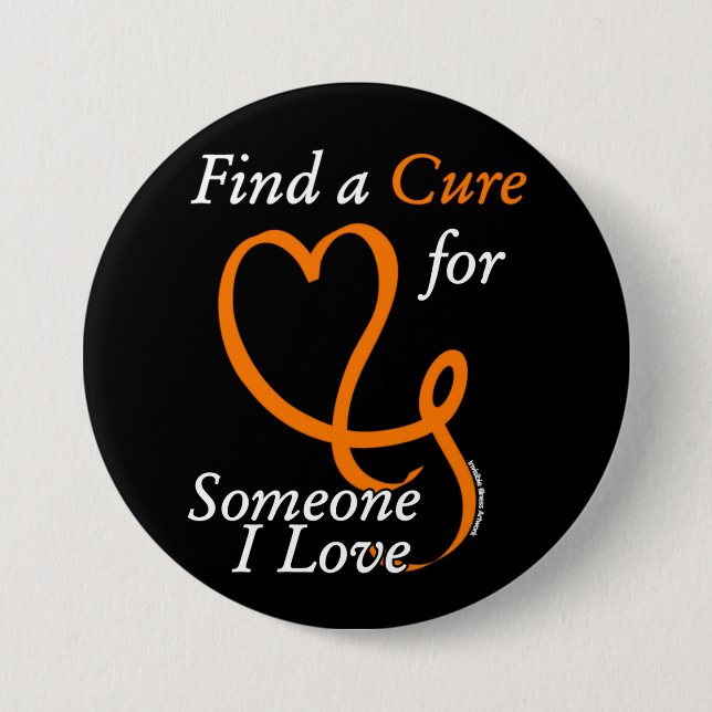 Find a Cure/Heart/Someone I Love...RSD/CRPS Button (Front)