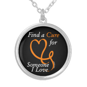 Find a Cure/Heart/Someone I Love...RSD/CRPS Silver Plated Necklace