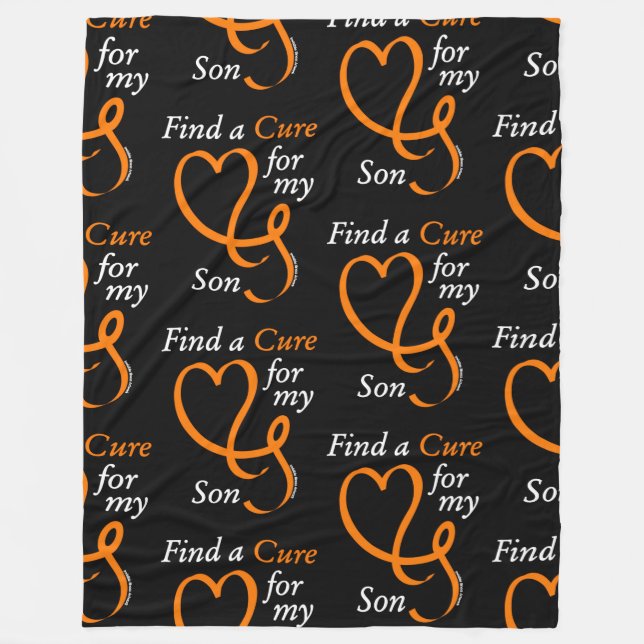 Find a Cure/Heart/Son...RSD/CRPS Fleece Blanket (Front)