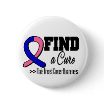Find a Cure Male Breast Cancer Awareness Pinback Button