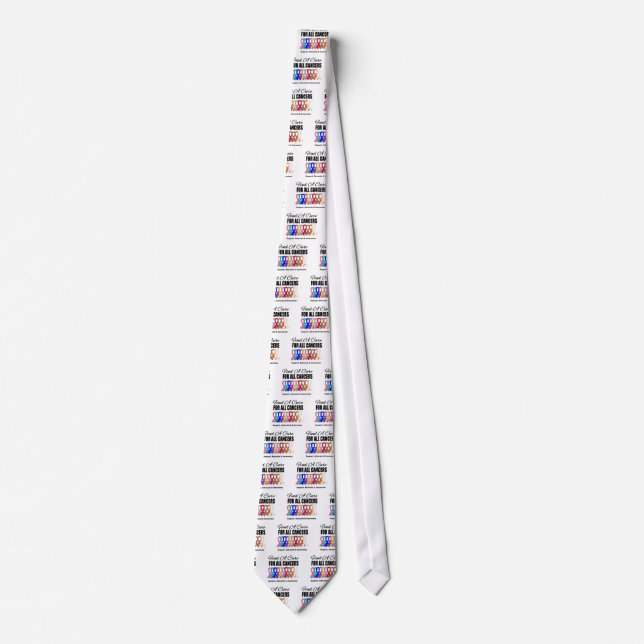 Find a Cure Ribbons For All Cancers Tie (Front)