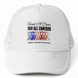 Find a Cure Ribbons For All Cancers Trucker Hat