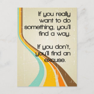 Find a Way Inspirational Quote Postcard