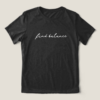 'Find Balance' Pause Breathe Seeker of Peace Gift Tri-Blend Shirt