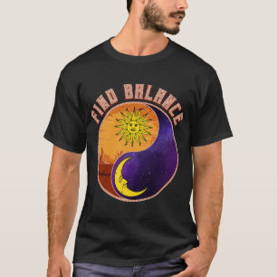 Find Balance Vintage Sun And Moon Astrology Horosc T-Shirt