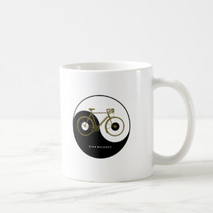 FIND BALANCE / Yin Yang bicycle Coffee Mug