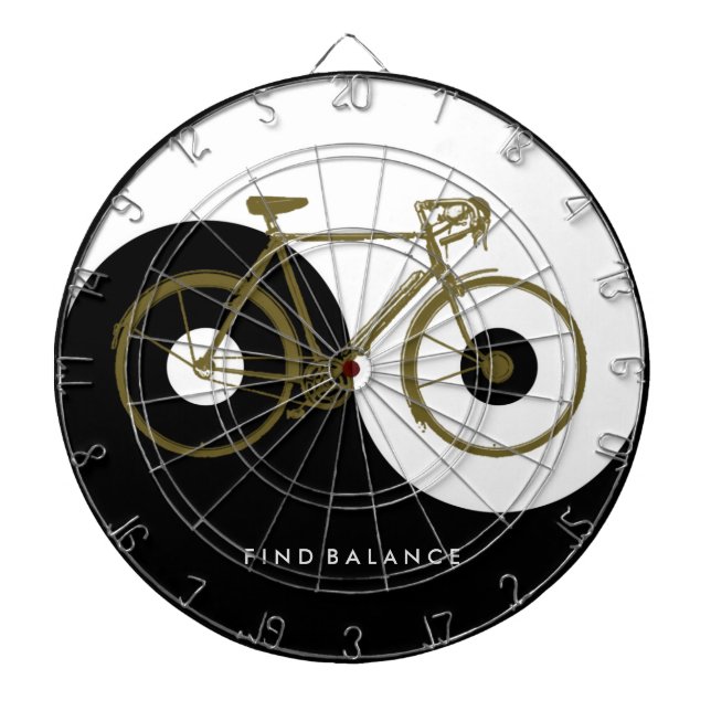 FIND BALANCE / yin yang bicycle Dart Board (Front)