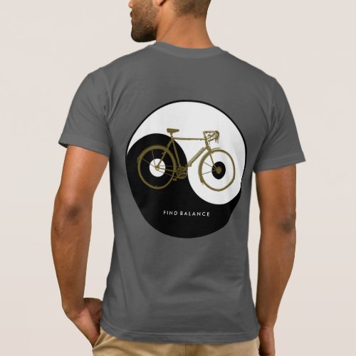 FIND BALANCE _ yin yang bike T_Shirt