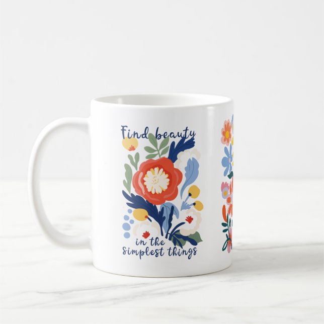 Find Beauty Floral Mug (Left)