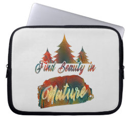 Find Beauty in Nature Vintage Laptop Sleeve