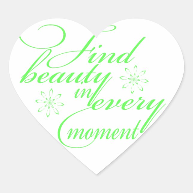 Find Beauty inspirational design sticker (Front)