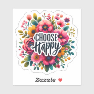 Find Joy Amid a Blooming Garden of Colors Sticker