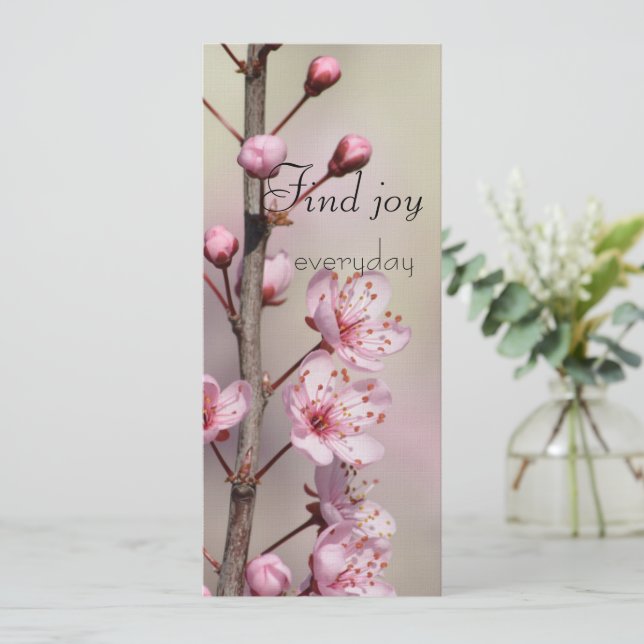 Find Joy Cherry Blossom Bookmark (Standing Front)