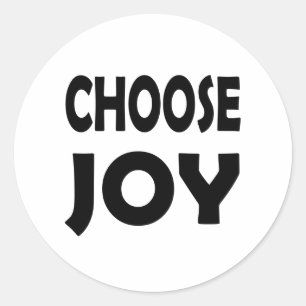 Find Joy Happiness and Inspiration Classic Round Sticker